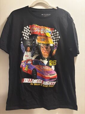 Black Racing Graphic Tee - Talladega Nights Design